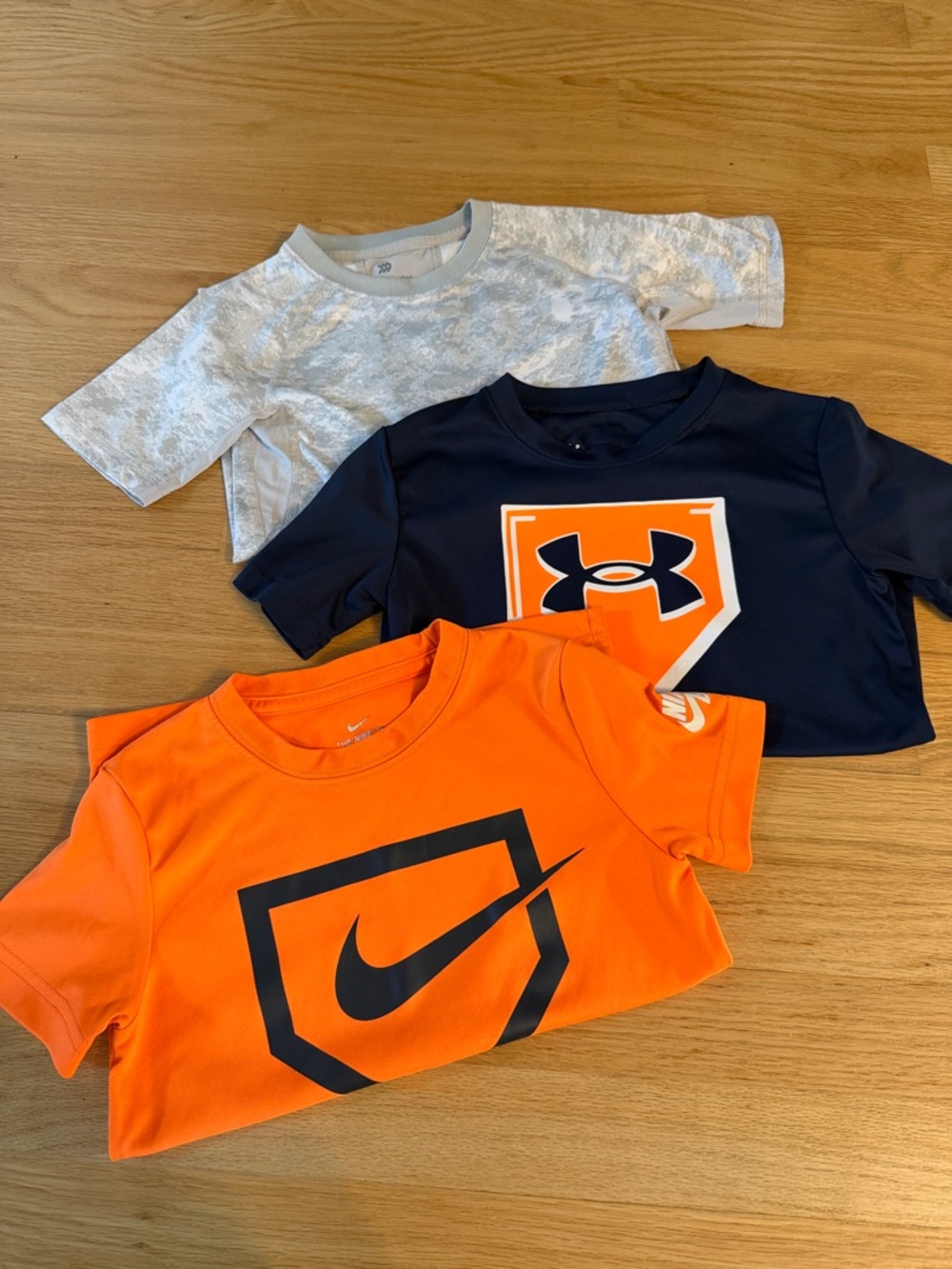 Boys Nike, Under Armour Performance DriFit T Shirt Bundle, 3 pcs, Size 5/6